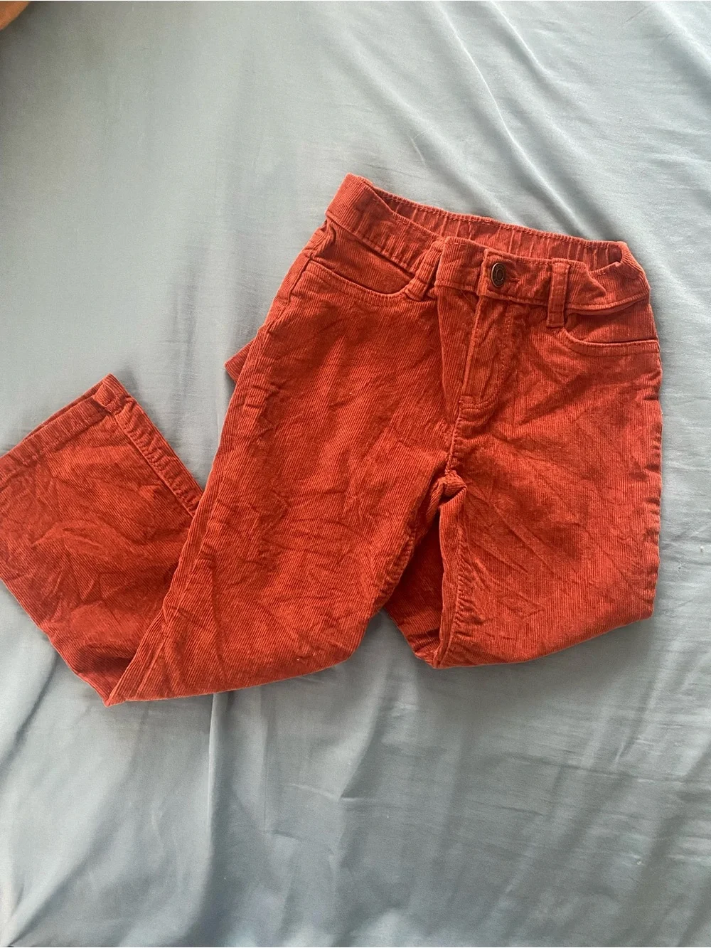 Carter's Rust Orange Corduroy Wide Leg Jeans Size 4/4A